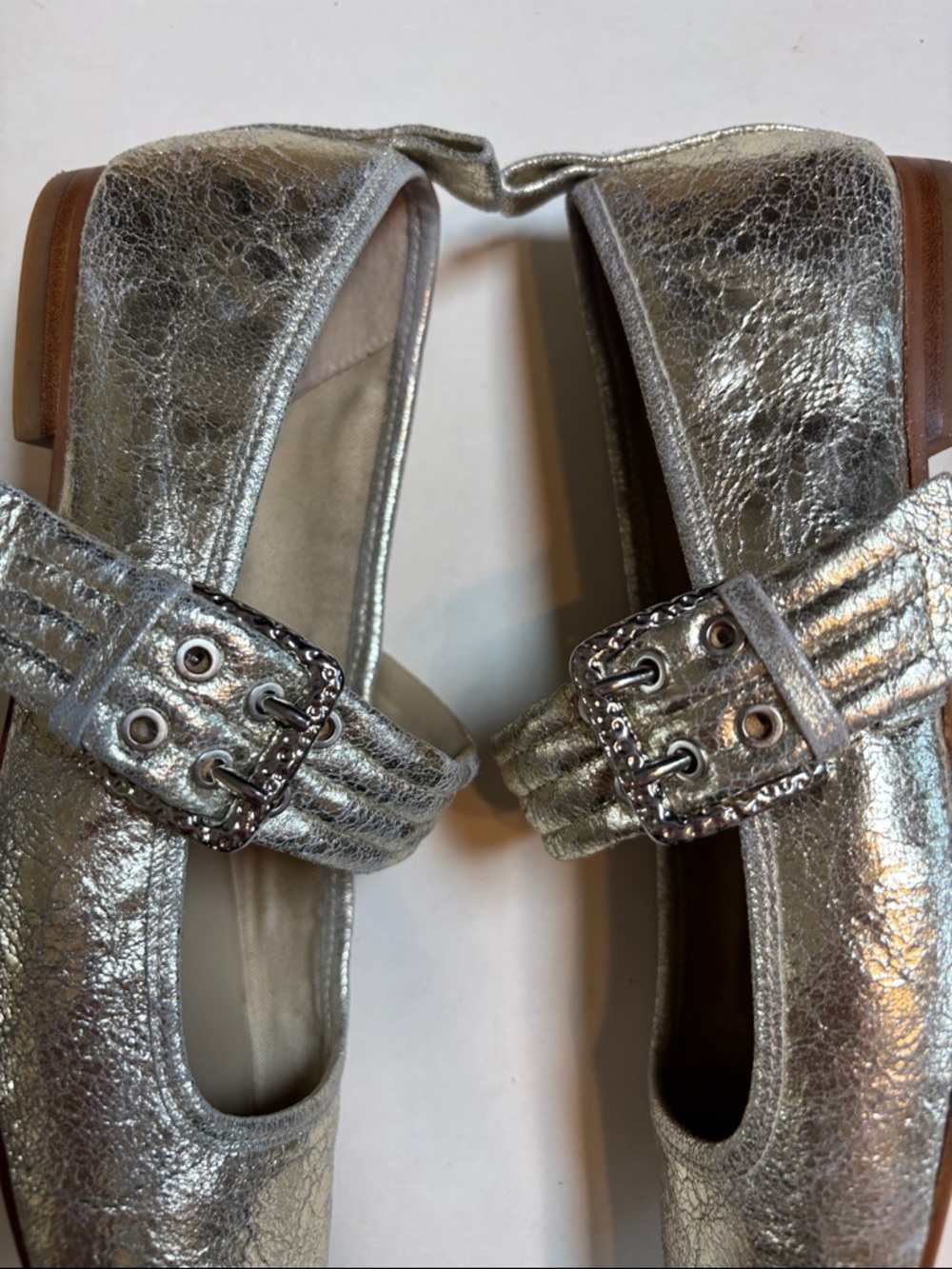 Dolce Vita Arora Silver Metallic Mary Jane Flats Women Size 6.5 - Picture 10 of 14